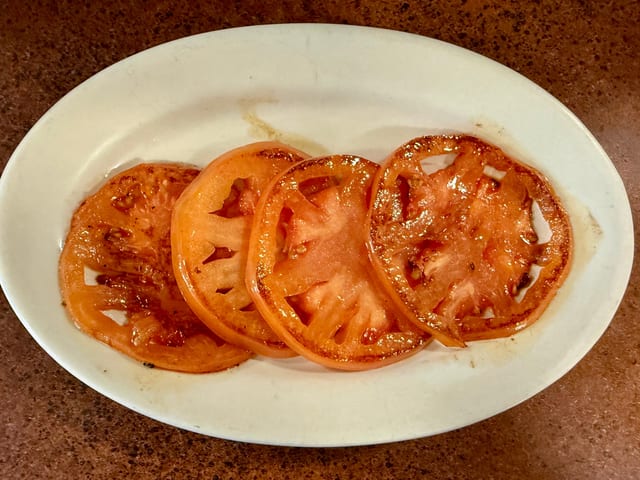 Side Grilled Tomatoes.