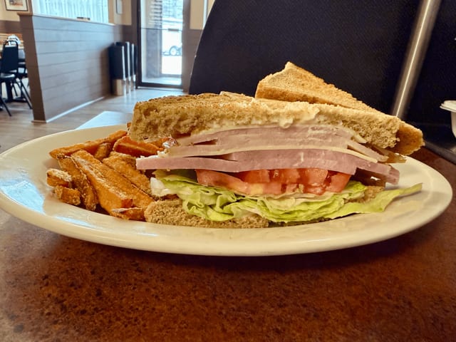 Turkey, Ham & Cheese Sandwich.
