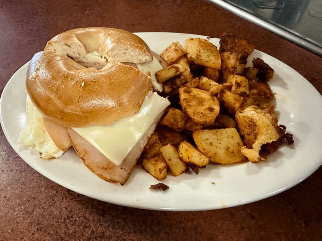 Turkey, Egg & Cheese Sandwich.