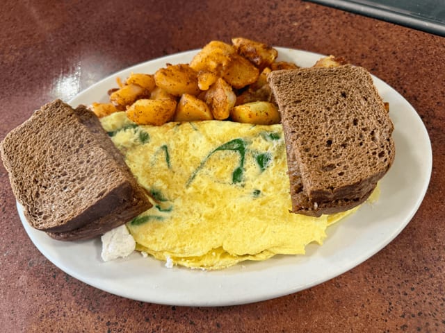 Spinach & Feta Omelet.