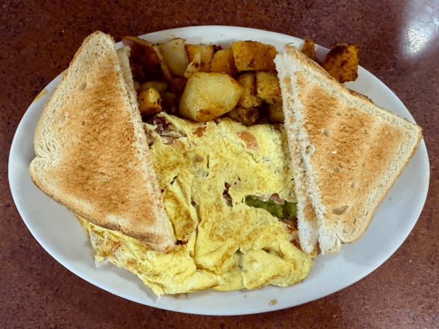 Meat Lovers Omelet.