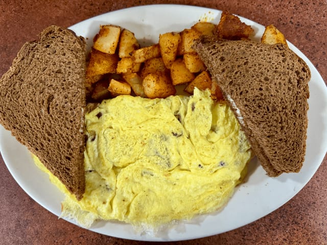 Mushroom & Cheese Omelet.