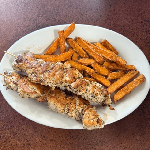 Grilled Chicken & Fries.
