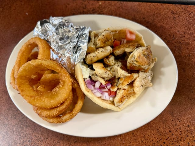 Chicken Gyro Sandwich.