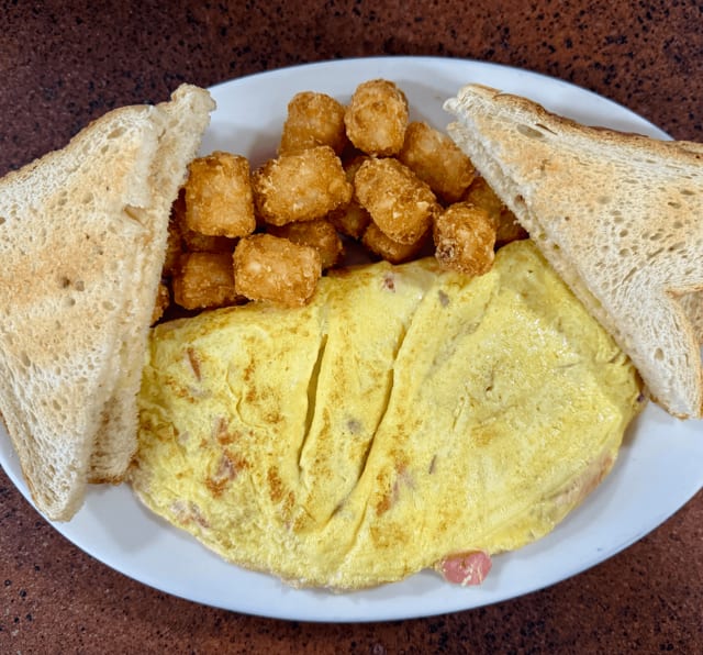 Tomato & Cheese Omelet.