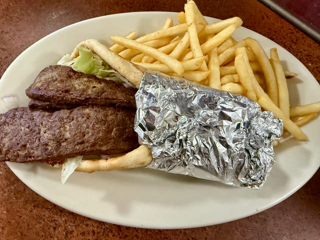 Beef Gyro Sandwich.