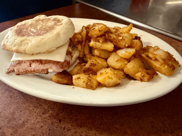 Ham, Egg & Cheese Sandwich.